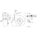 226mm diámetro X 130mm AC ventilación centrífuga Acc 226130 enfriamiento ventilador